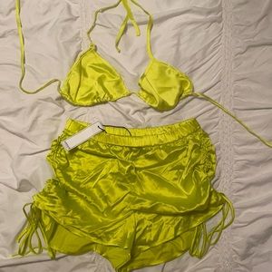 Neon yellow two piece from Aiello by Frankie’s Bikinis